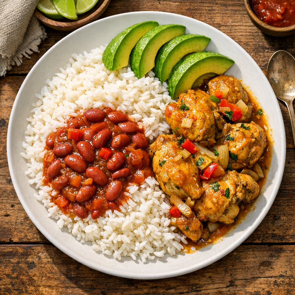 Recipe for La Bandera — Authentic Dominican Rice & Beans