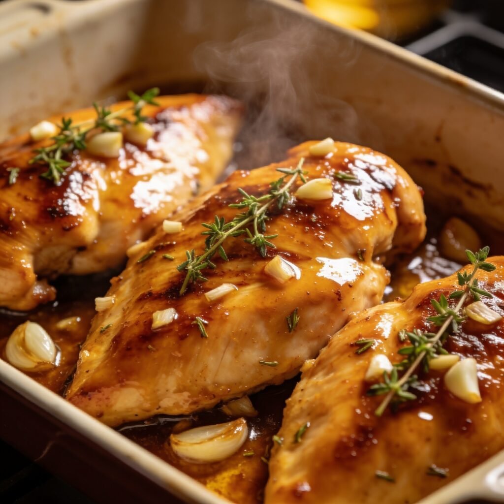7. Honey Garlic Baked Chicken Breast